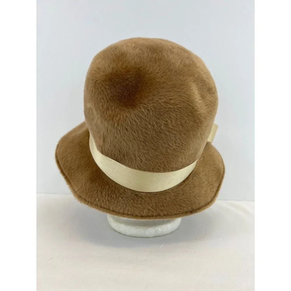 Vintage Martelle West Germany Faux Fur Ribbon Hat - Picture 4 of 6